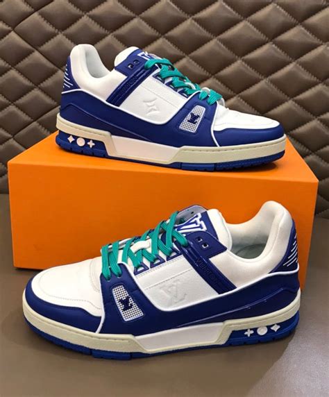 louis vuitton mens blue shoes|LV Trainer Sneaker .